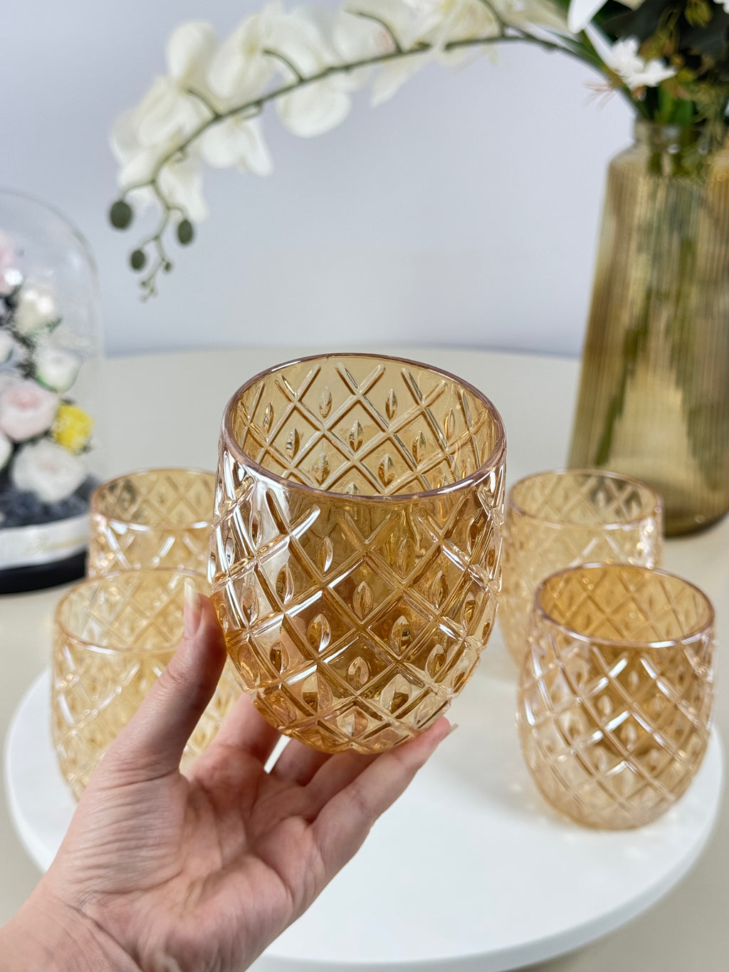 ✨ Service de verres à eau dorés -  ✨ Bol brillant