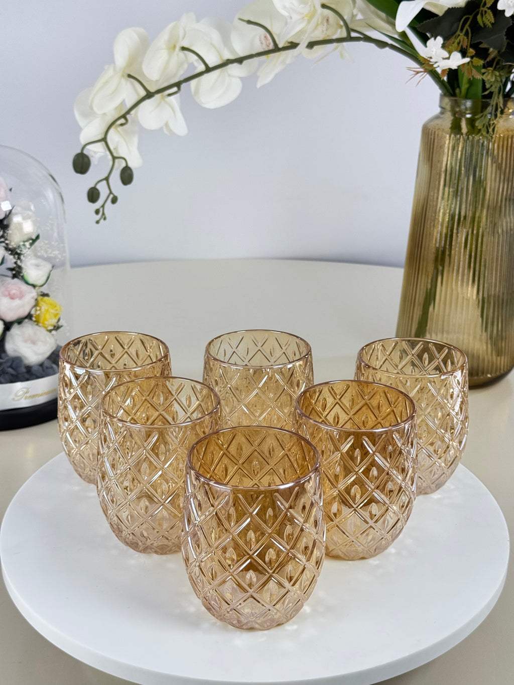 ✨ Service de verres à eau dorés -  ✨ Bol brillant