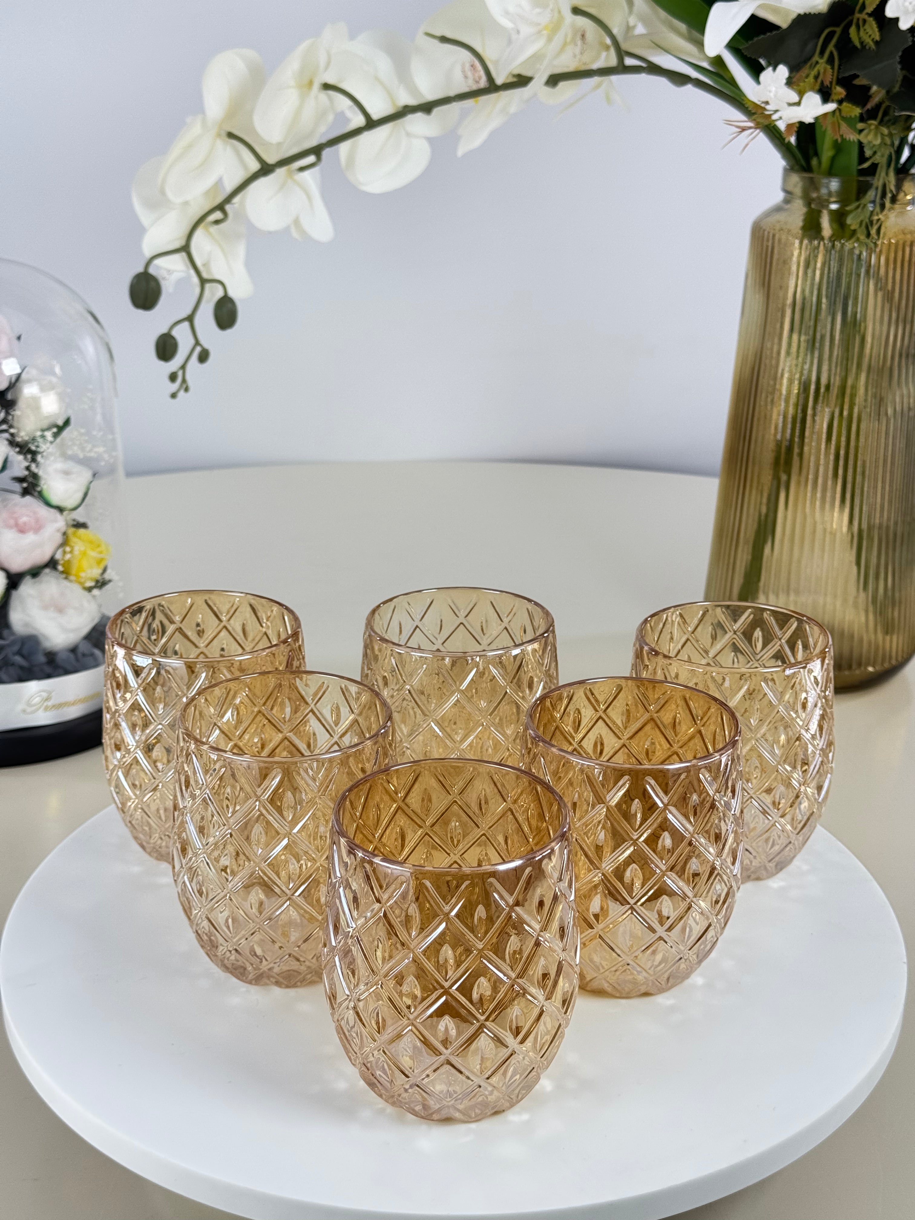 ✨ Service de verres à eau dorés -  ✨ Bol brillant