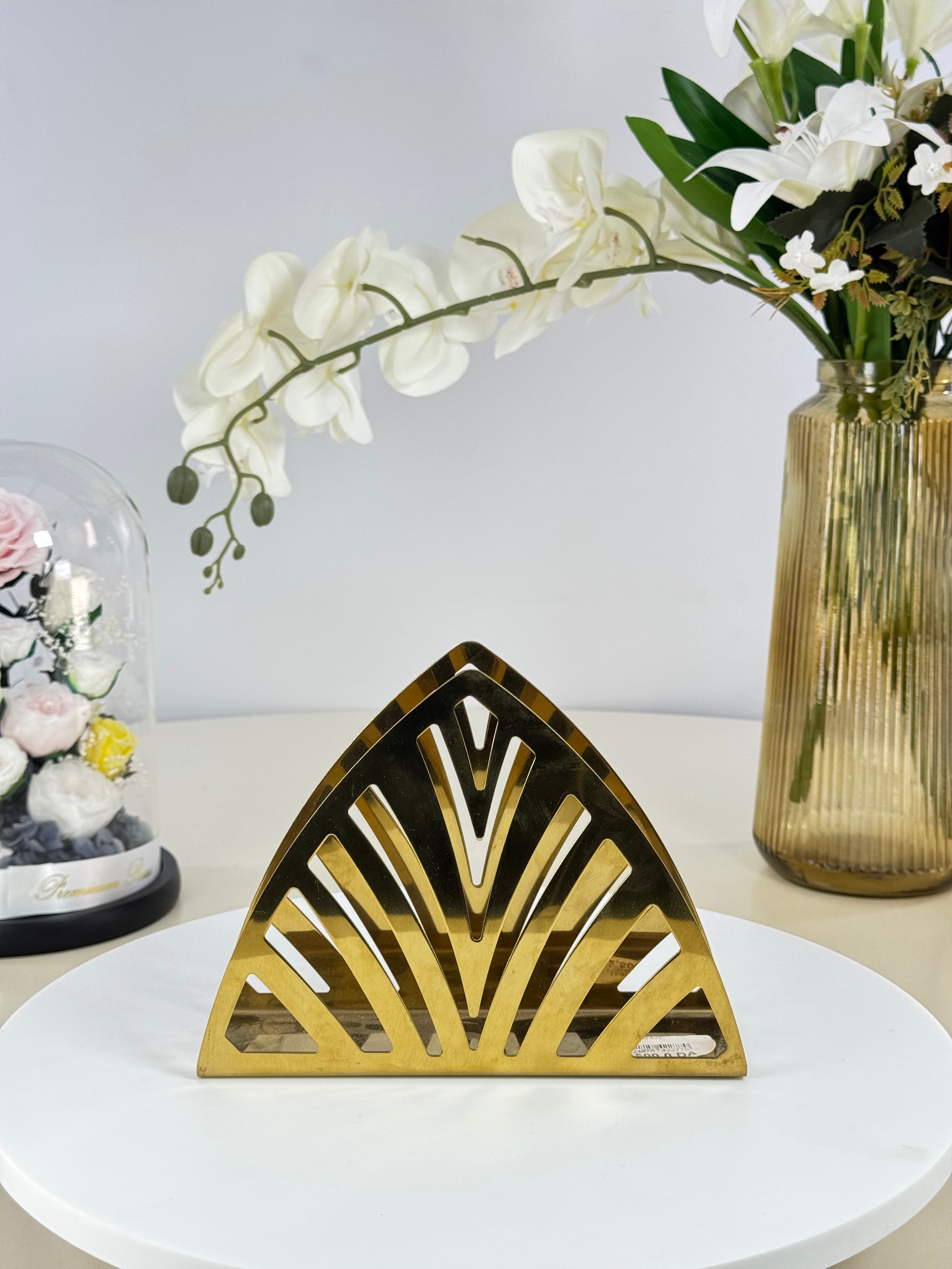 Porte-serviettes doré Bol brillant