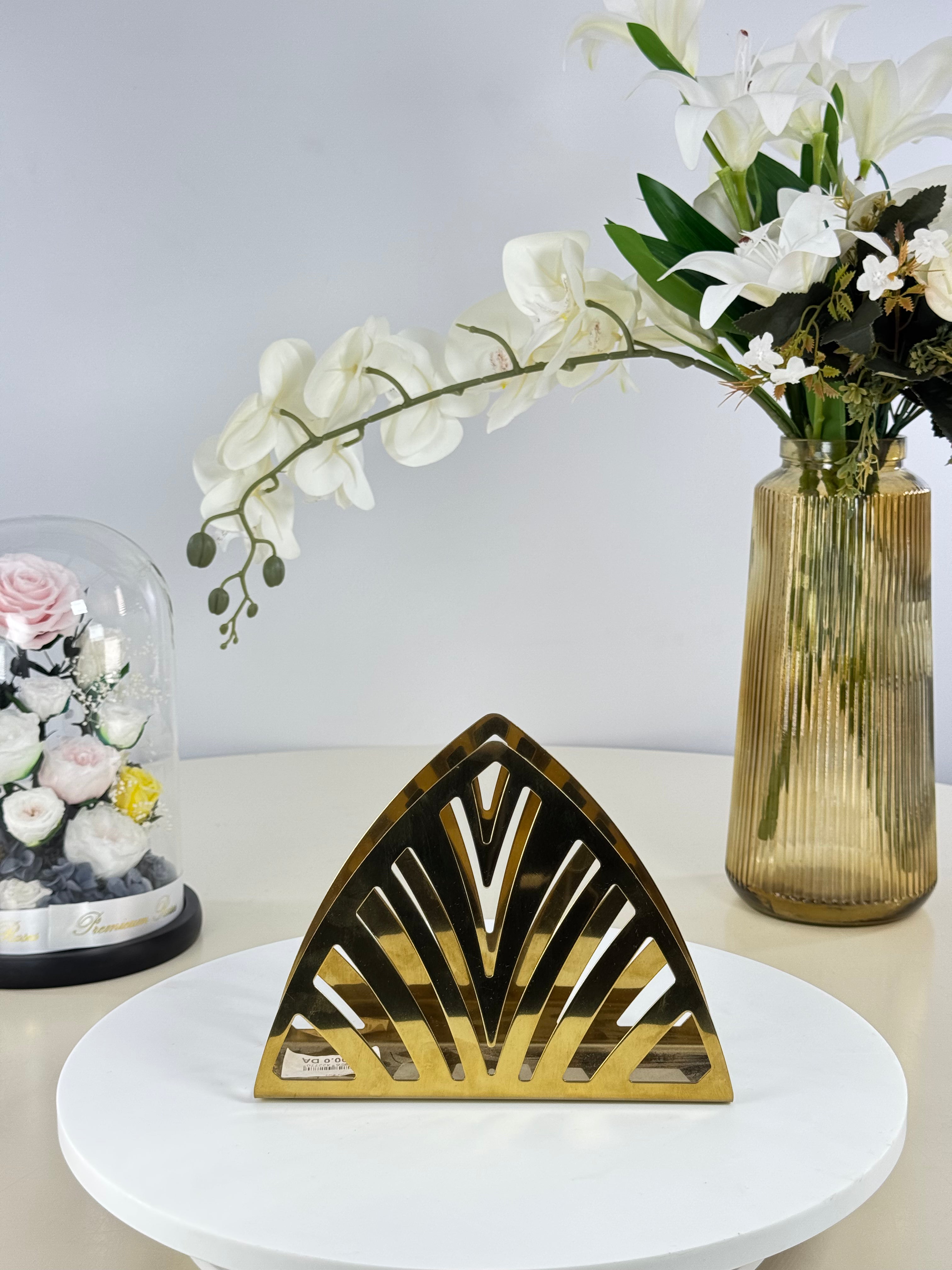 Porte-serviettes doré Bol brillant