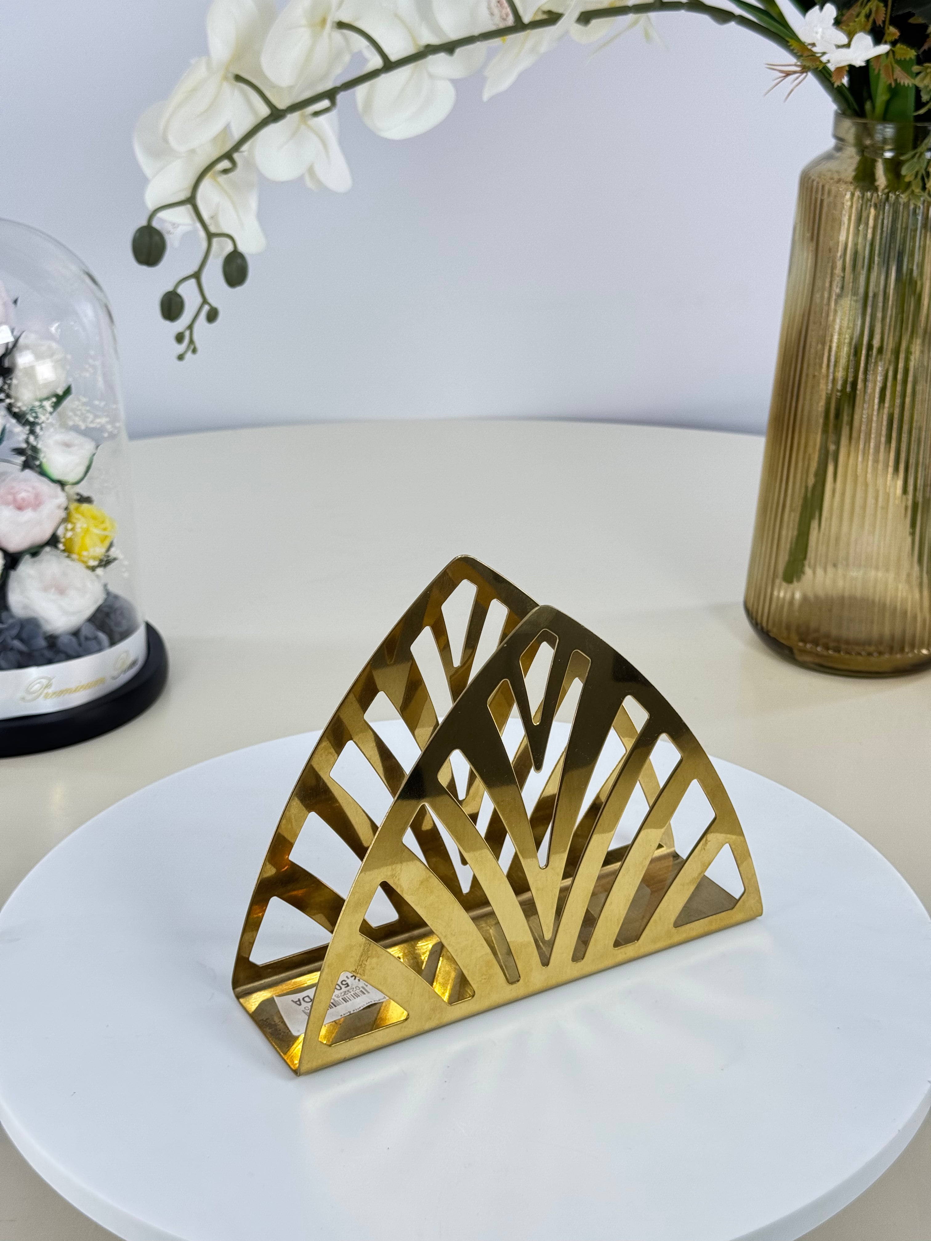 Porte-serviettes doré Bol brillant