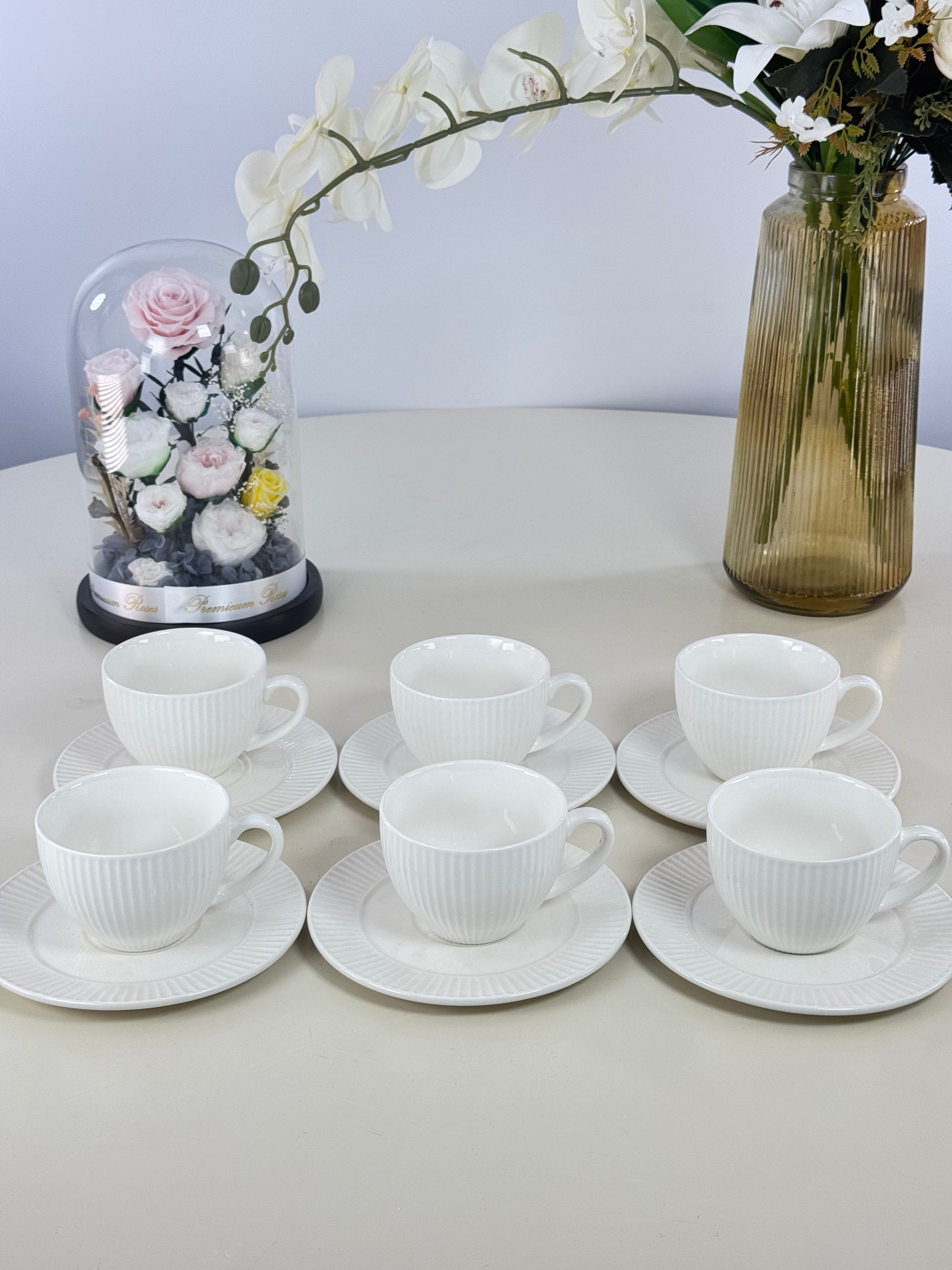 Service a cafe au lait 12 pieces Bol brillant