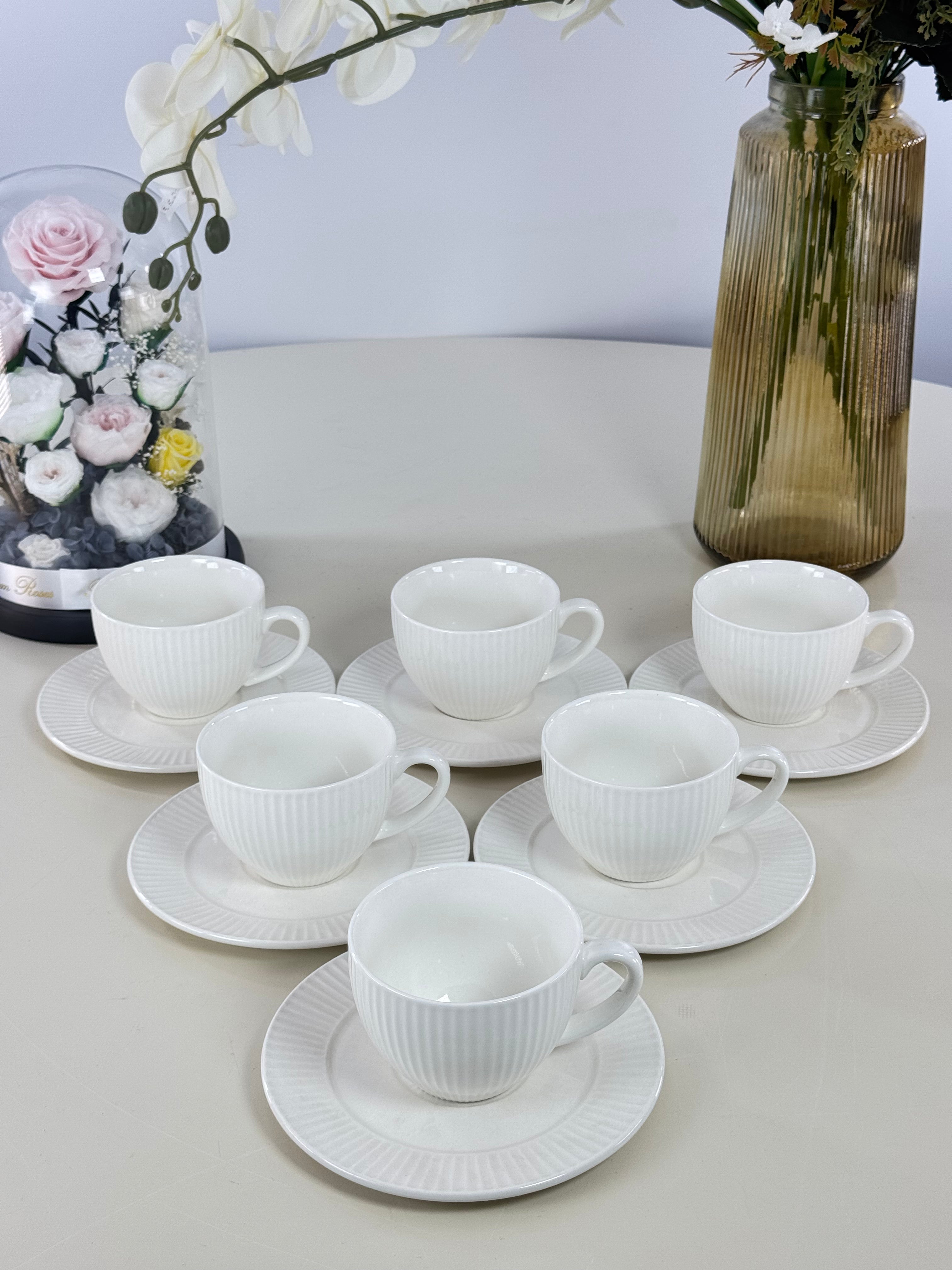 Service a cafe au lait 12 pieces Bol brillant