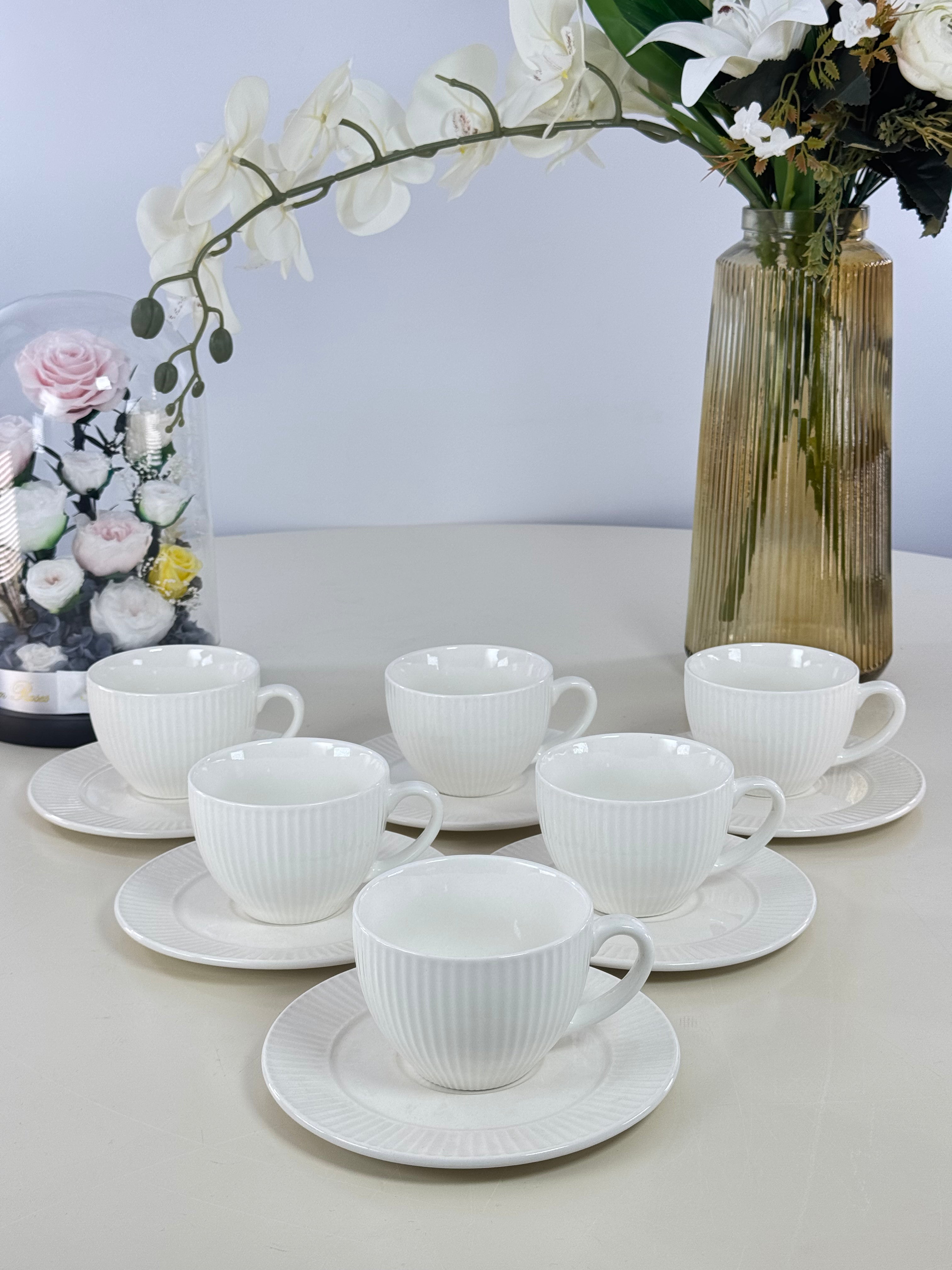 Service a cafe au lait 12 pieces Bol brillant