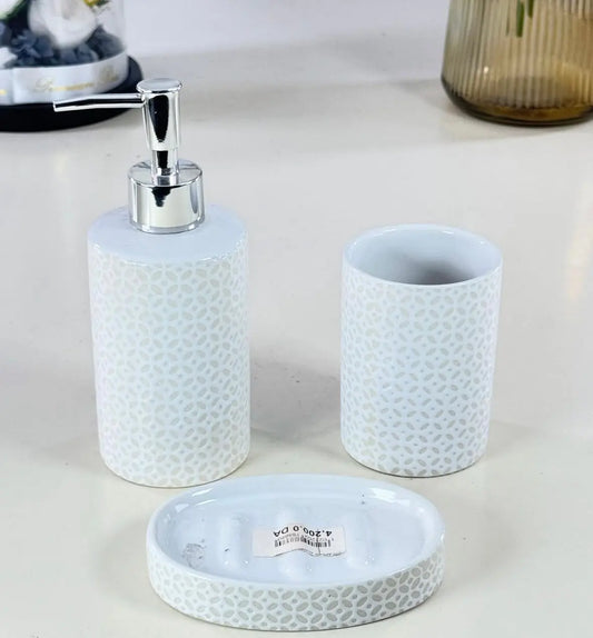 Set de bain à motifs Bol brillant