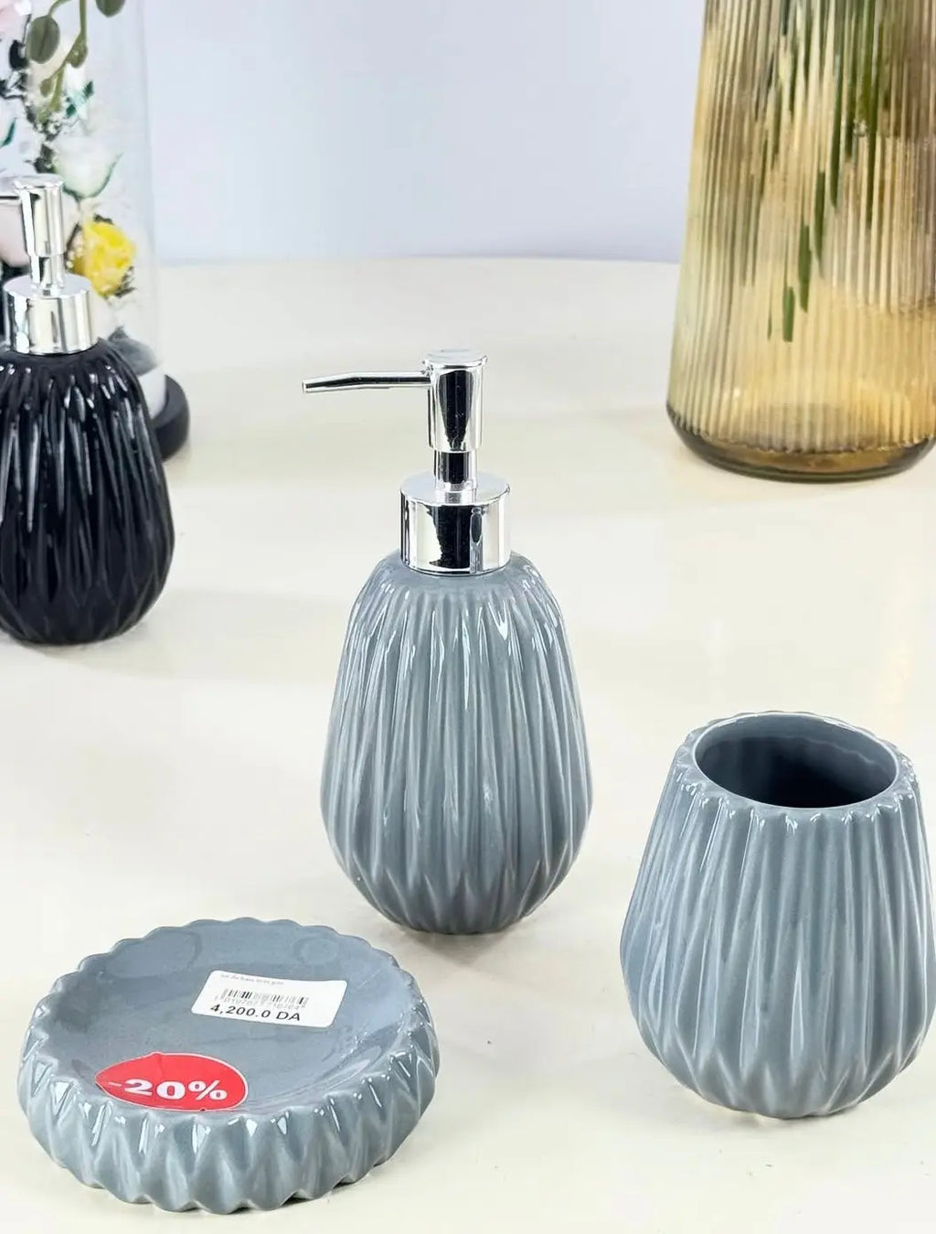 Set de bain 3 pièces Bol brillant