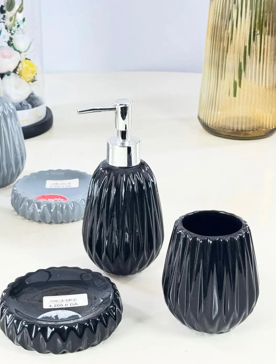 Set de bain 3 pièces Bol brillant