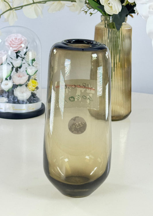 Vase décoratif gris Bol brillant
