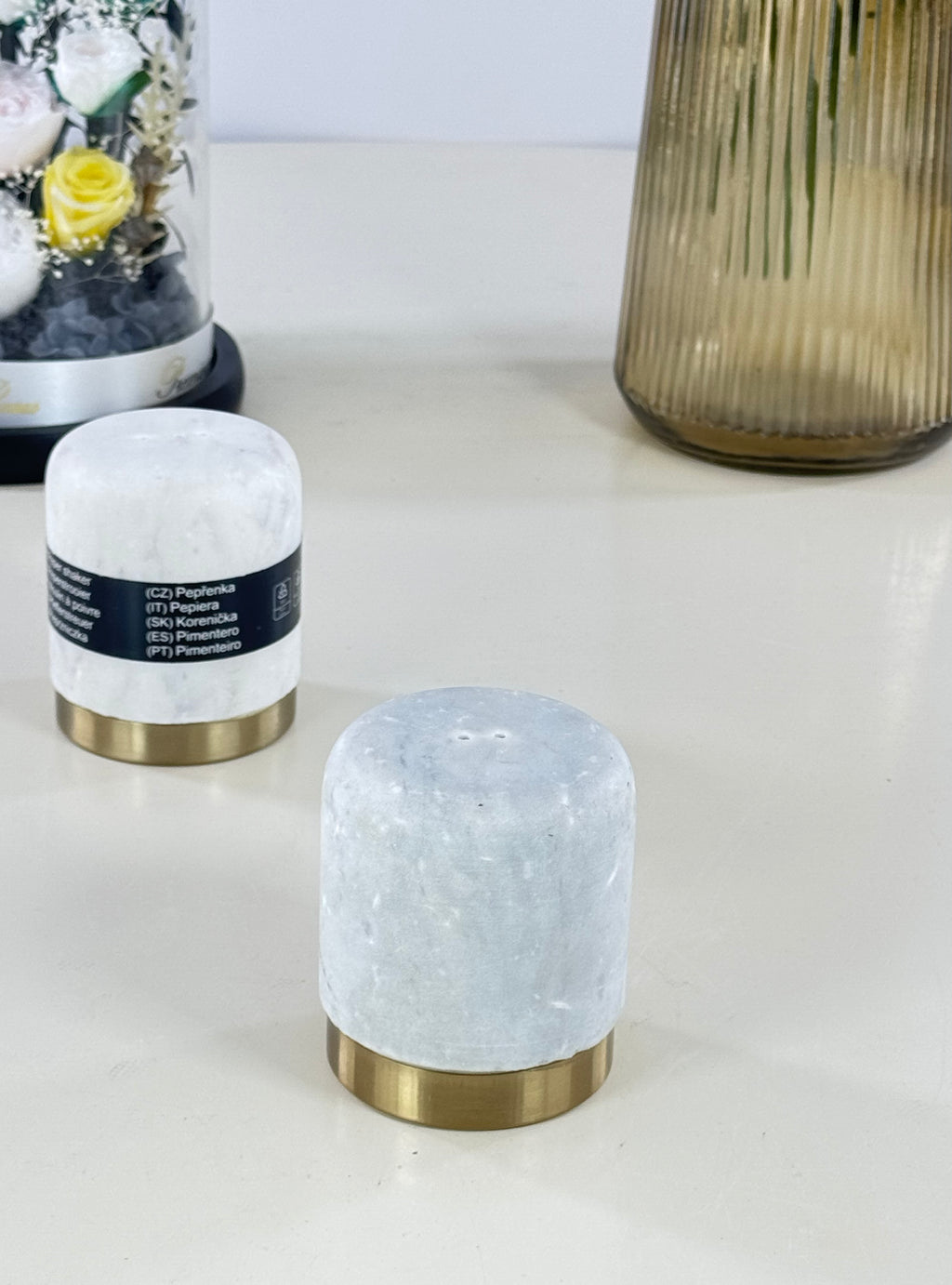 Salière &poivrière Bol brillant