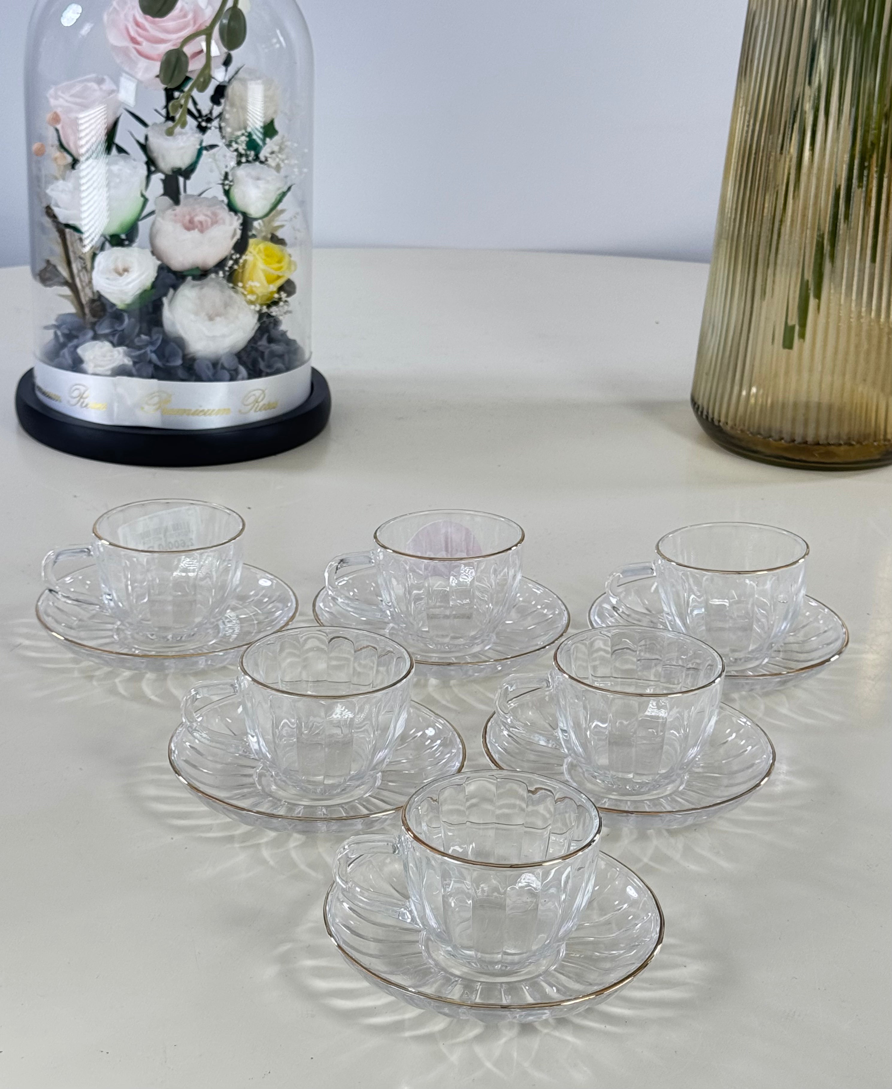 Service à café transparent Bol brillant