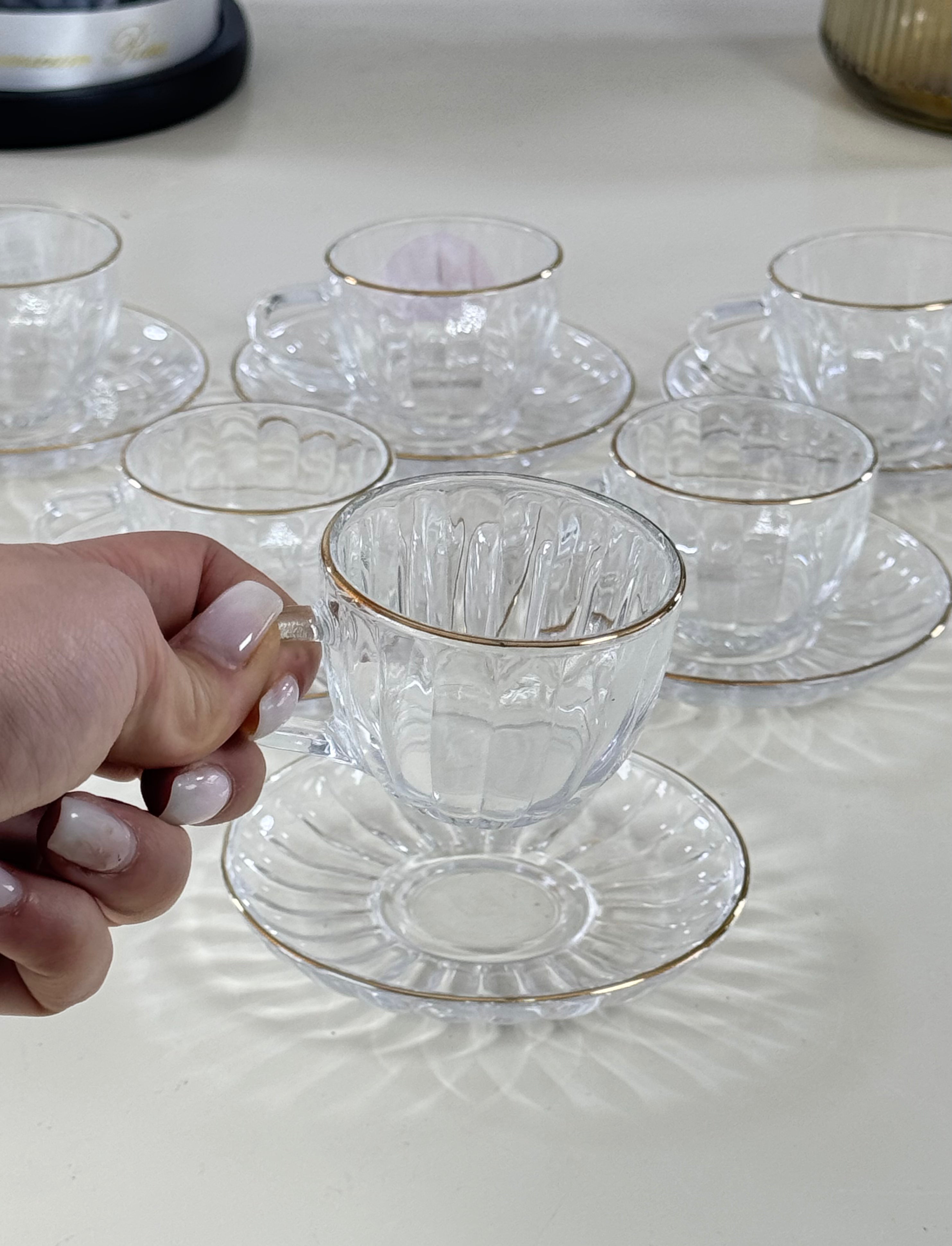 Service à café transparent Bol brillant