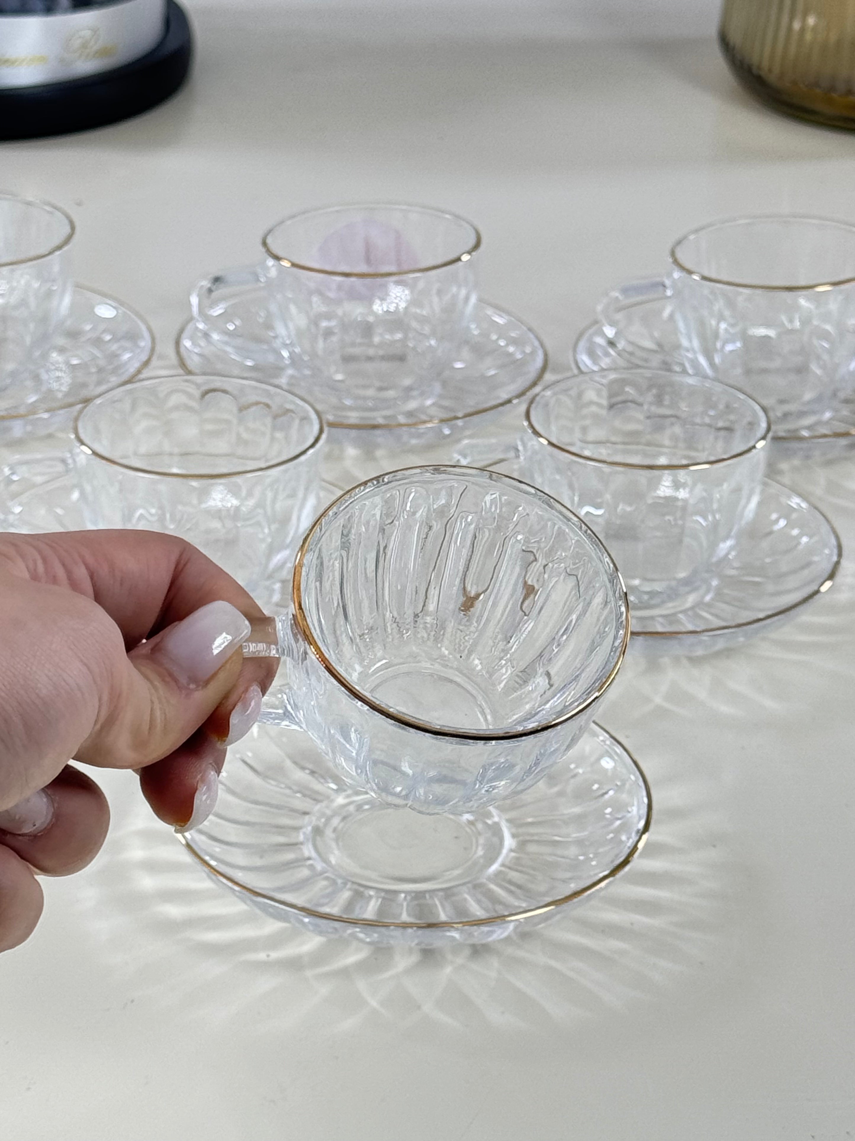 Service à café transparent Bol brillant