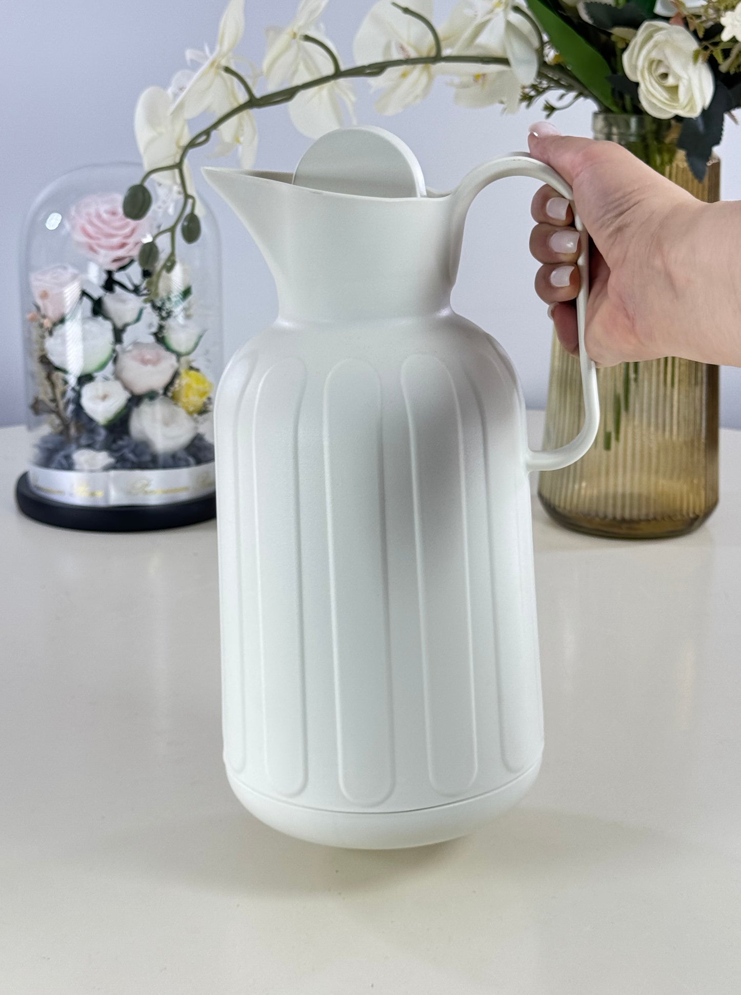 Thermos blanc mat Bol brillant