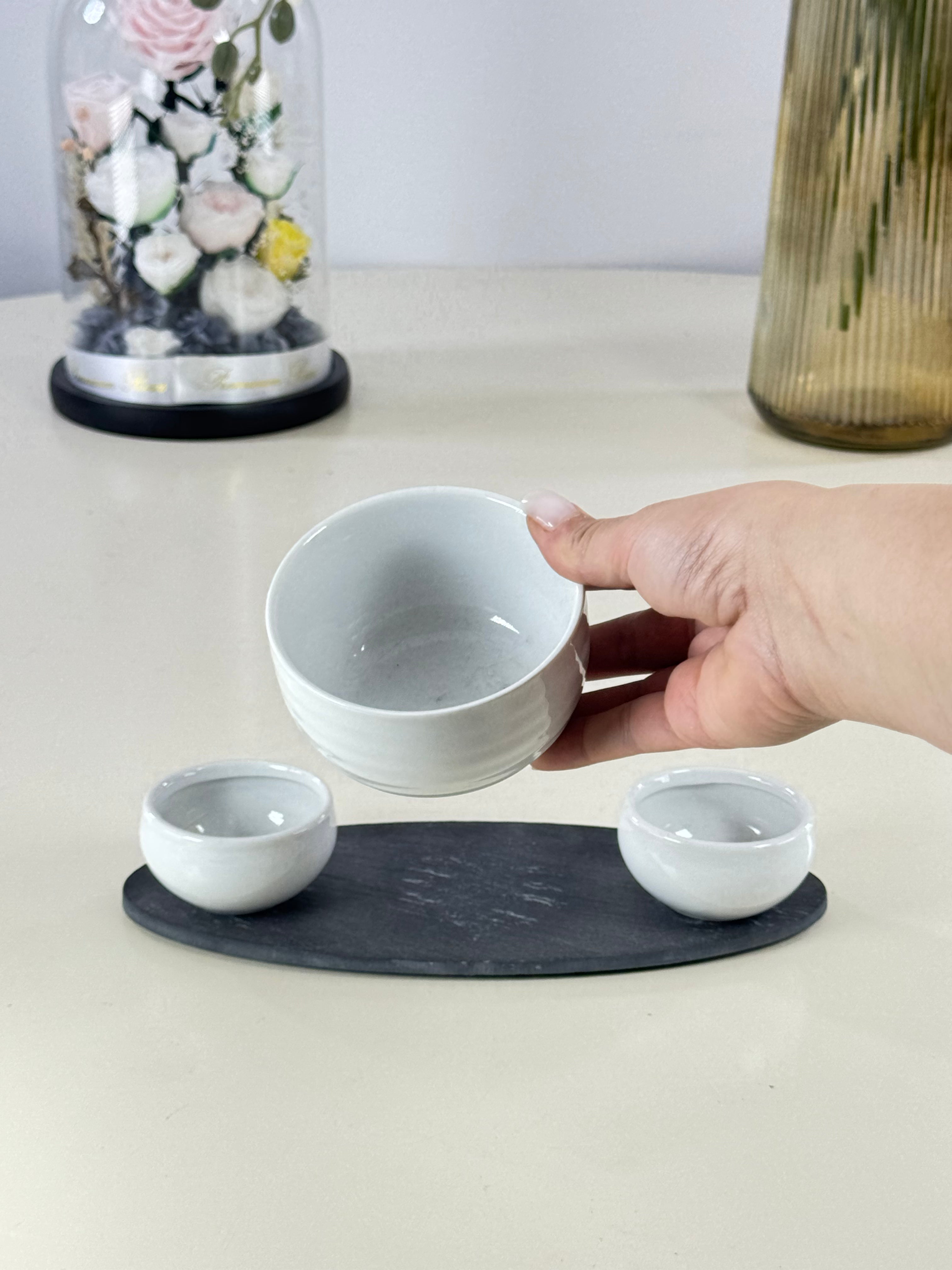 ramequins blancs Bol brillant