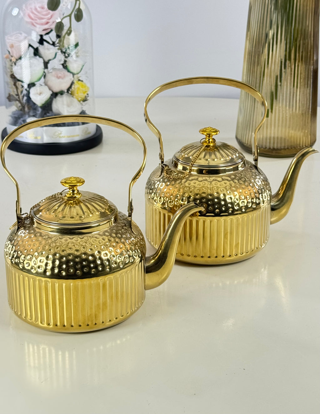Théières dorée Bol brillant