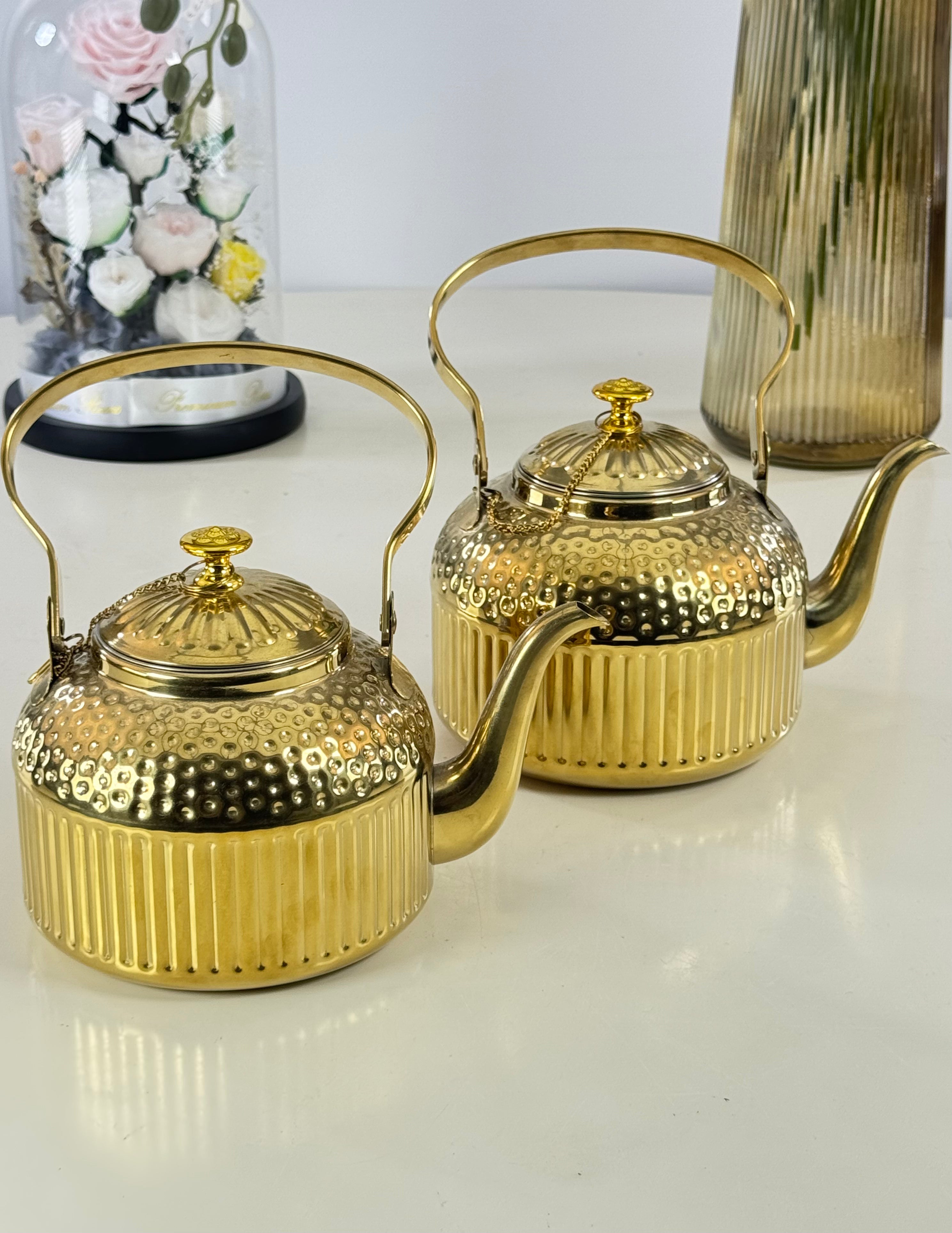 Théières dorée Bol brillant