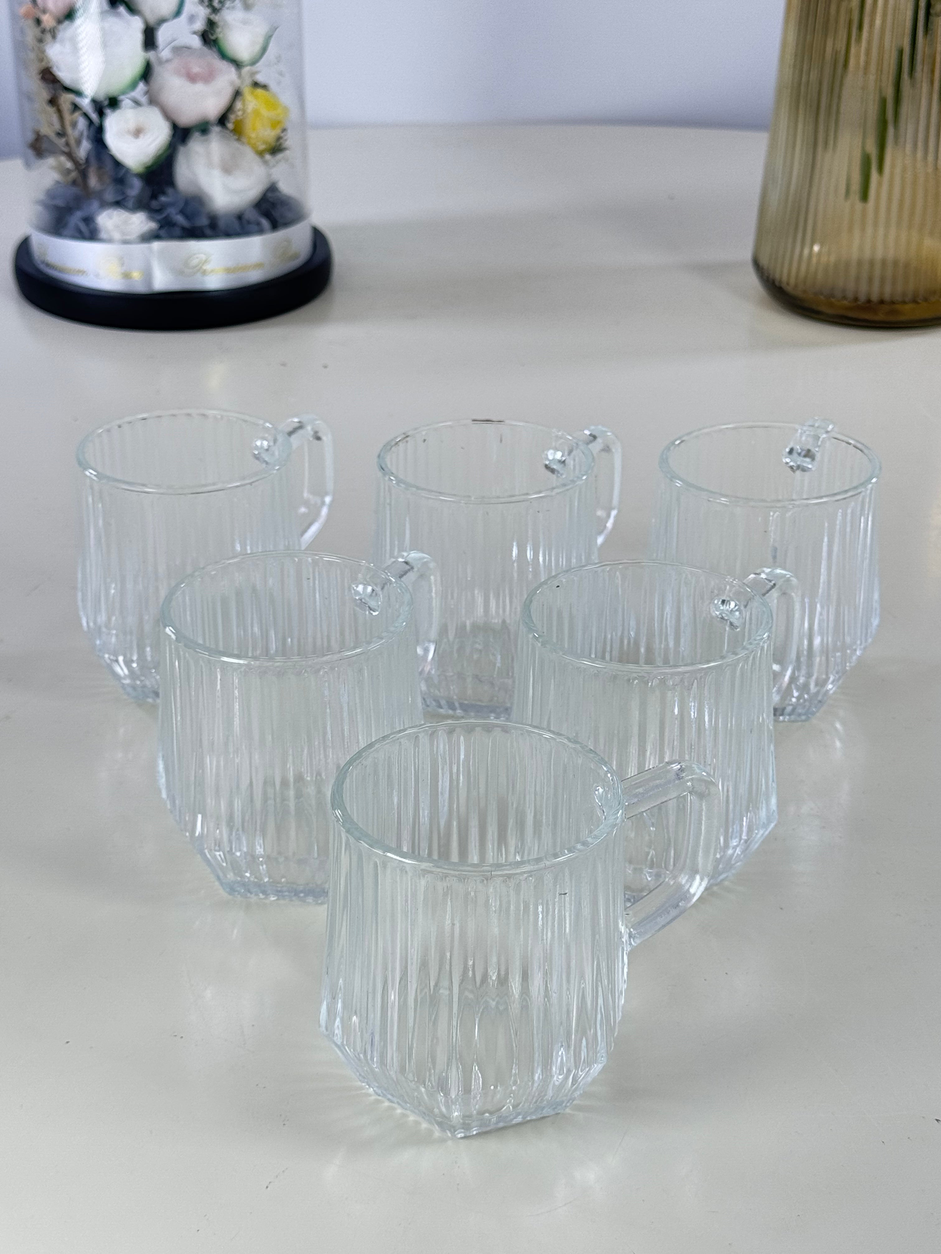 lot de 6 verres raylés Bol brillant