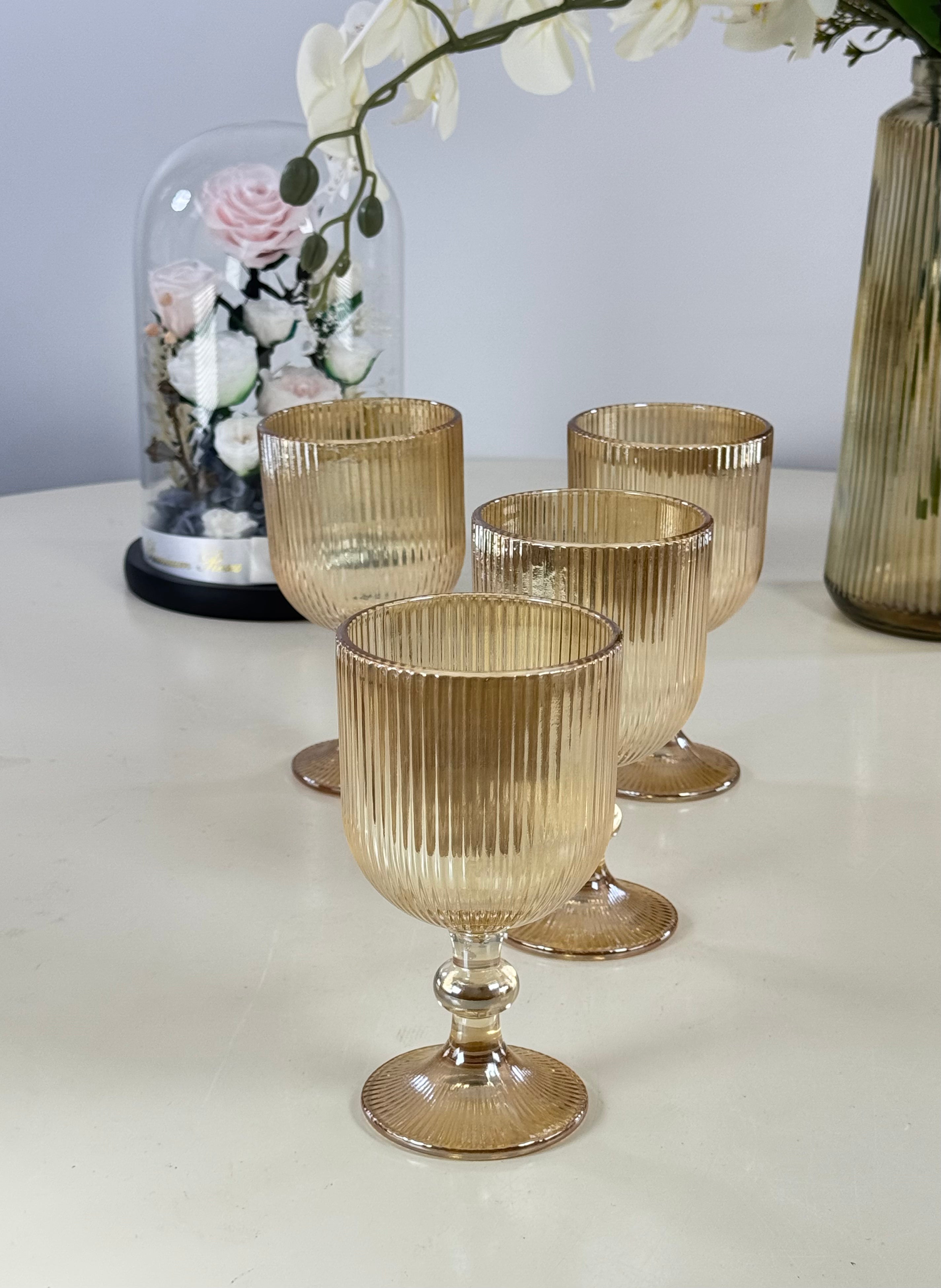 Service de 6 verres à pied Bol brillant