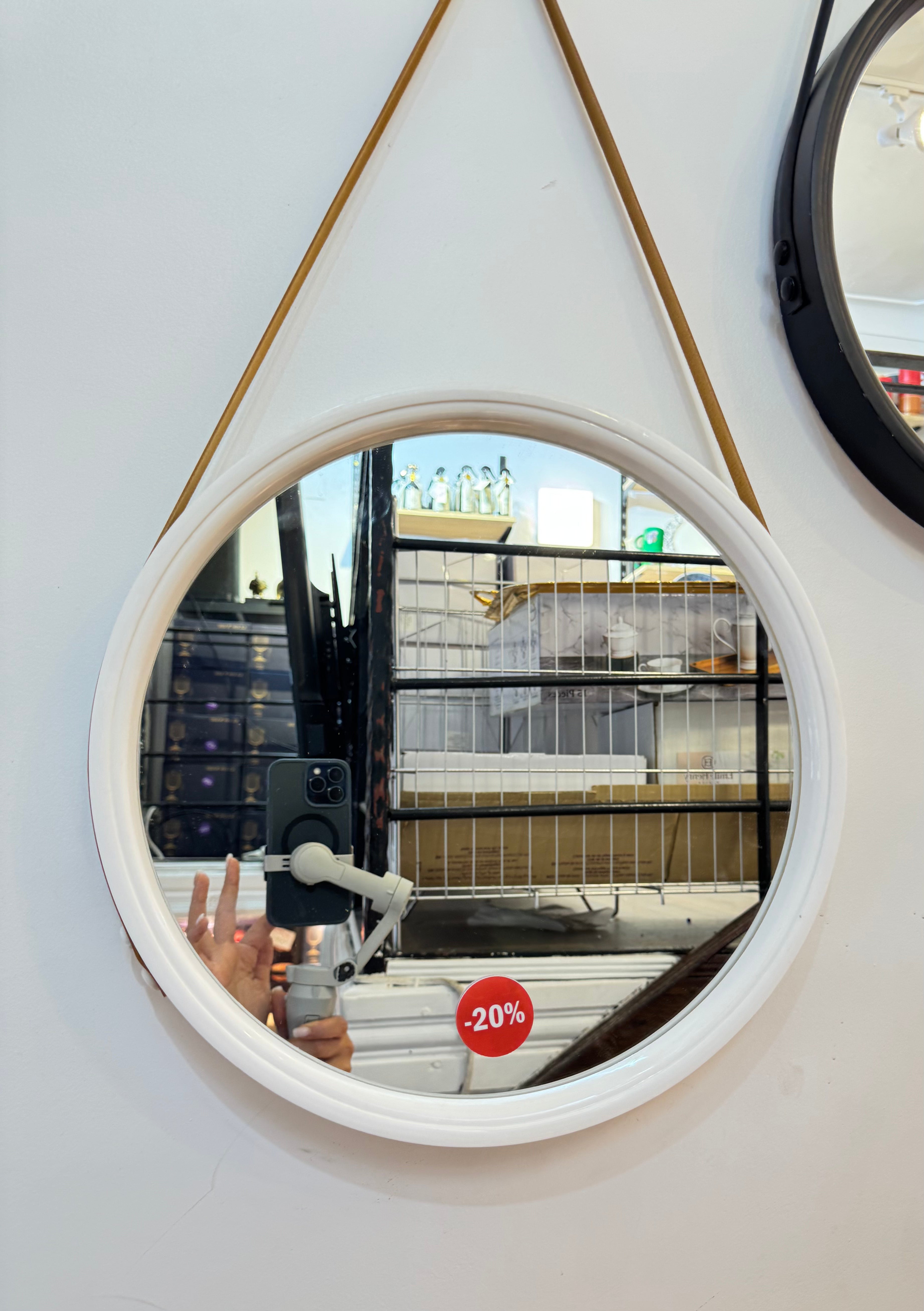 Miroir corde Bol brillant